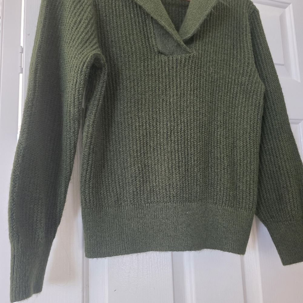 By Design Polo Knit Sweater S Green - Picture 3 of 7